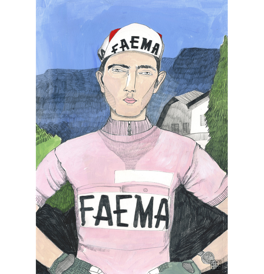 Eddy Merckx in pink - Carla Fuentes